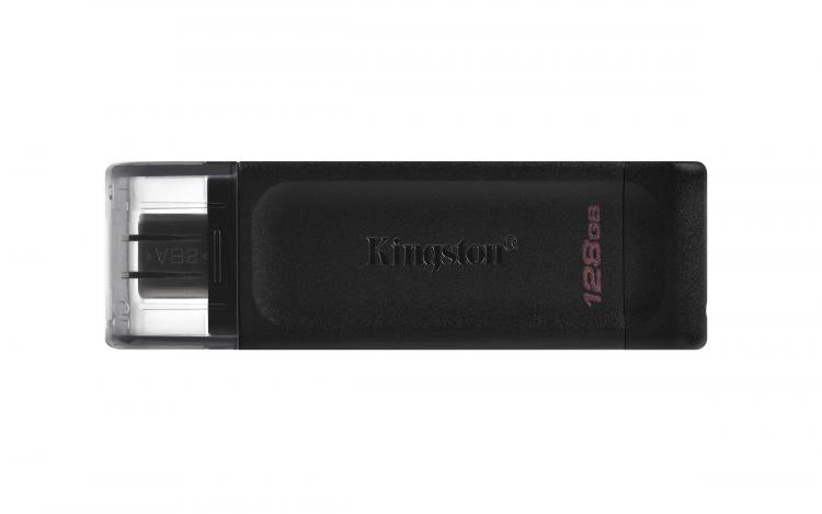 Kingston Pendrive 128GB DataTraveler USB-C 3.2 DT70/128GB Chiavetta Memoria Drive Flash Type C Nero