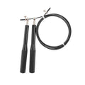 CORDA SALTO PER SALTARE PRO ACCIAIO PVC CARDIO MMA CROSSFIT BOXING FITNESS NERO