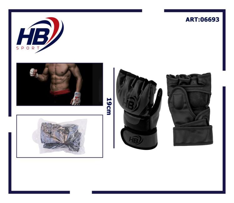 Guantoni Mma Guanti A Mezzo Dito Da Combattimento/Allenamento  Thai Ufc | Nero