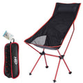Sedia Pieghevole Campeggio Borsa Portatile Spiaggia Pesca Caccia Esterno (Rossa)