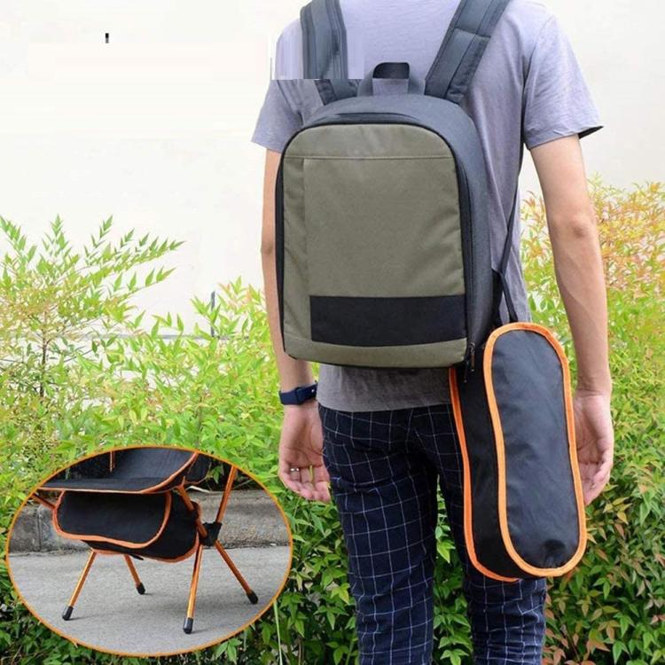 Sedia Pieghevole Campeggio Borsa Portatile Spiaggia Pesca Caccia Esterno Azzurra