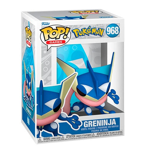 Funko Pop ! Games Pokemon  - (968) Greninja Vinyl Figure Evo Frogadier 9Cm