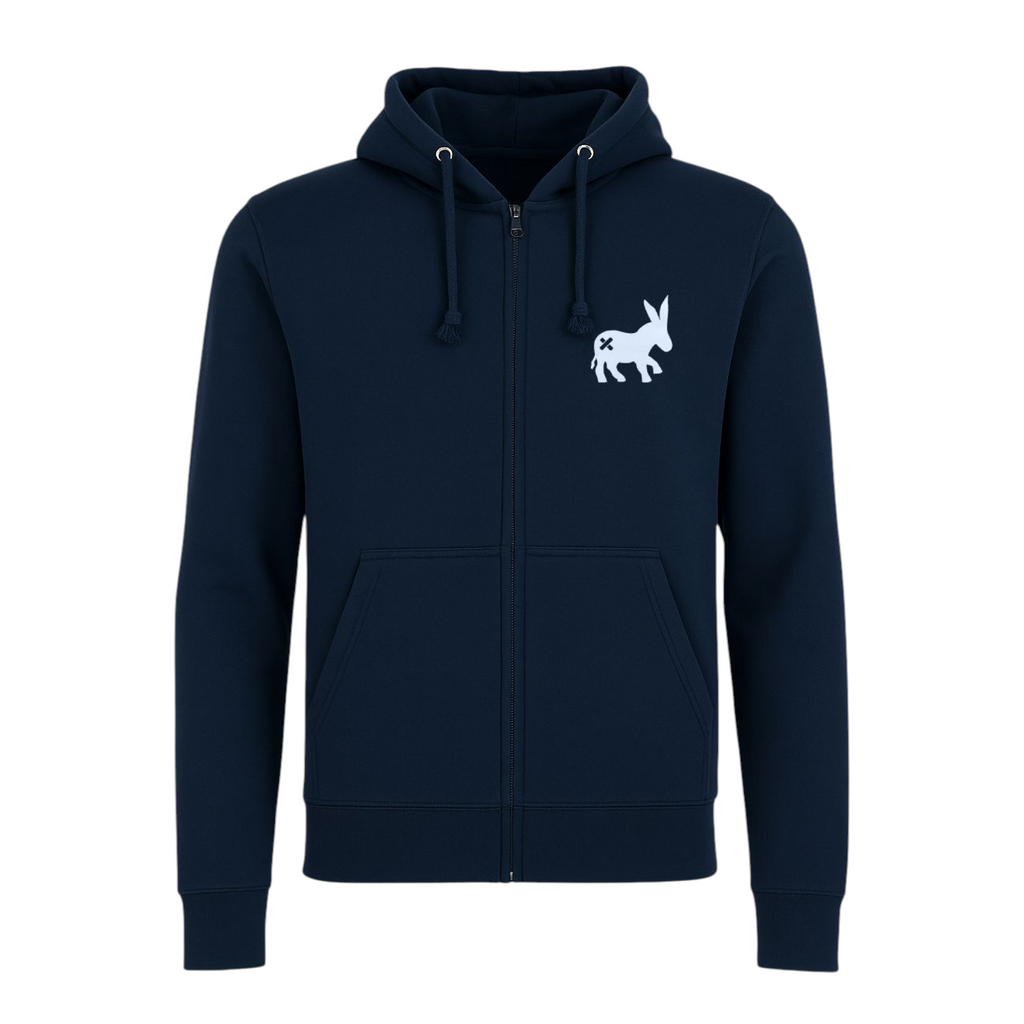 Maglia Zip Logo Uomo Blu