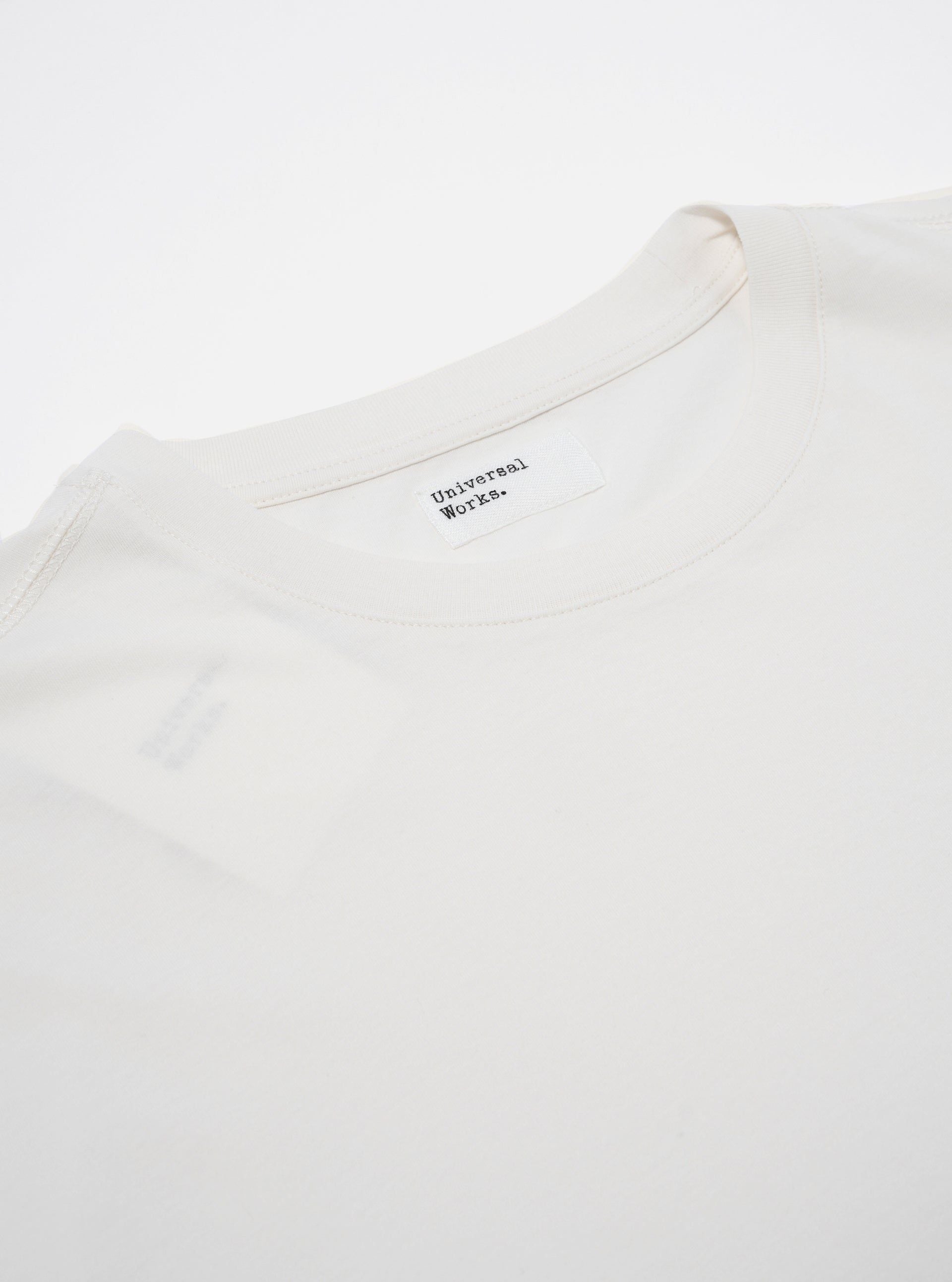 T-shirt Print Pocket Uomo Ecru