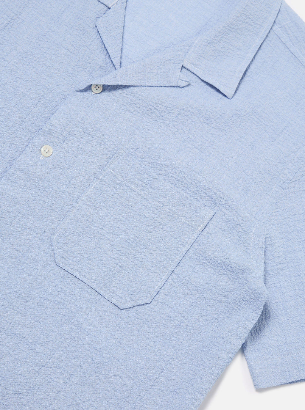 Camicia Seersucker Uomo Pale Blue