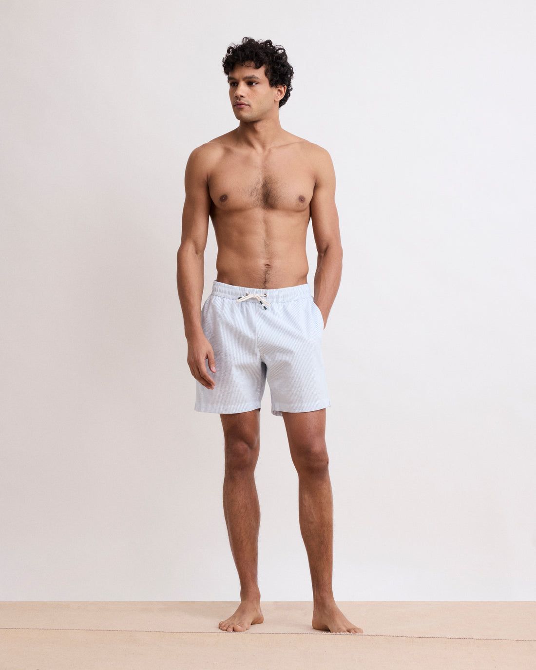 Costume Swim Uomo Light Blue/White