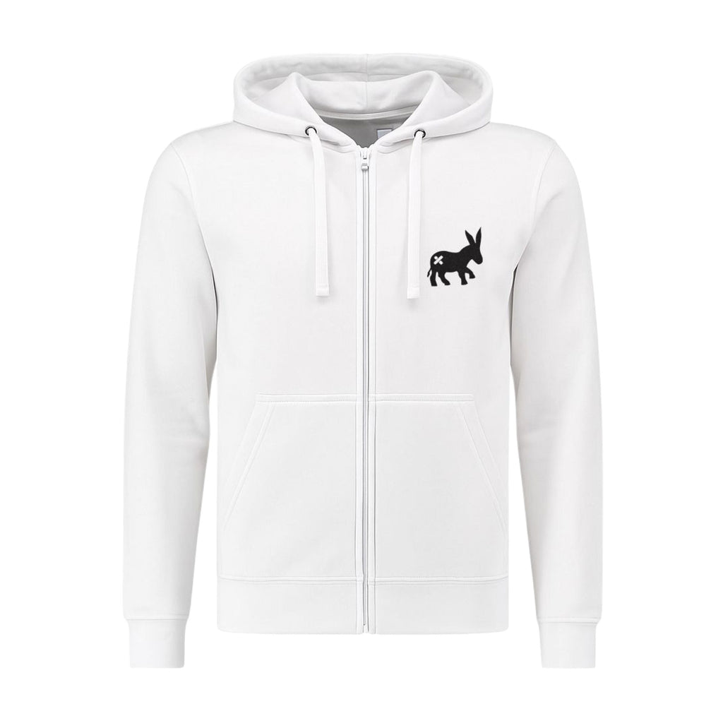 Maglia Hoodie Full-Zip Uomo White/Blue