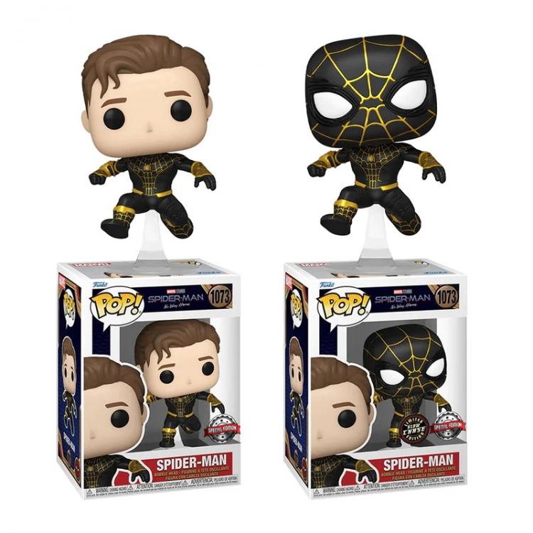 Funko Pop Spider Man No Way Home - Spider-Man 1073 Tuta Nera Oro Maschera Chase