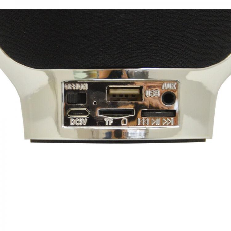 AKAI | SPEAKER BLUETOOTH AUX USB CASSA LED PORTATILE NERA CANE/GATTO BILLY BLACK
