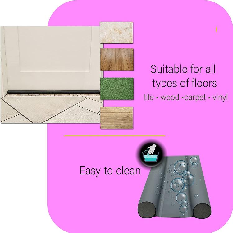 Paraspifferi Sottoporta Isolamento Porte Guarnizione Insetti Freddo 95Cm Marrone