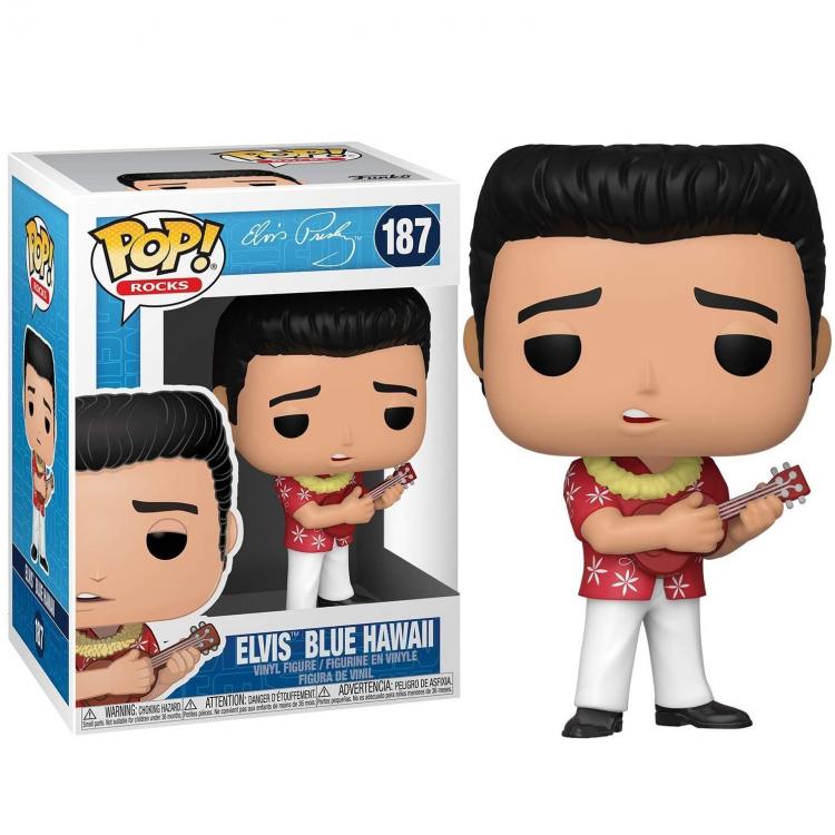 Funko Pop ! Rocks - Elvis Presley Blue Hawaii (187) Vinyl Figure Statuetta Rock