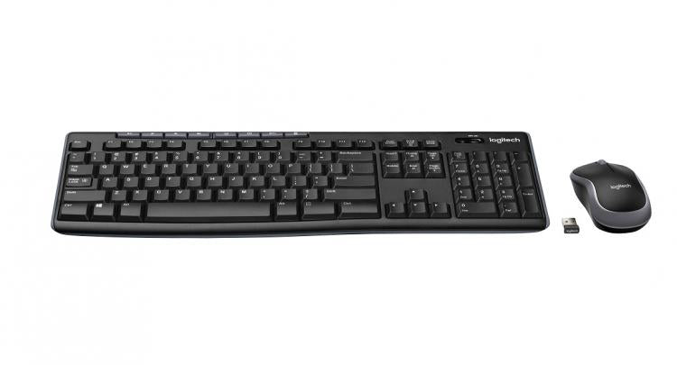Logitech Kit Tastiera Mouse Ambidestro Wireless Mk270 Universale Windows Pc