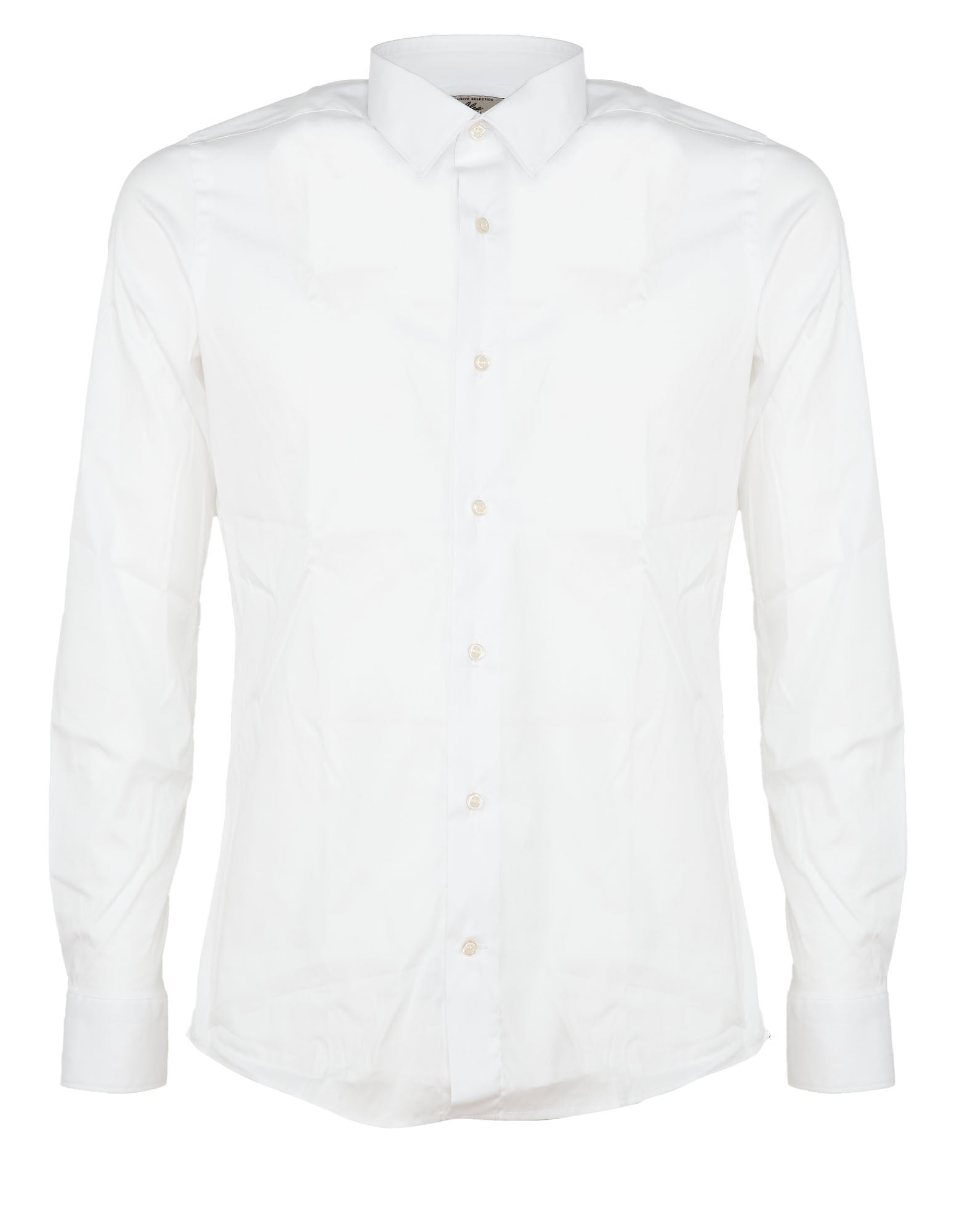CAMICIA SLIM FIT BIANCA CON POLSINO STONDATO