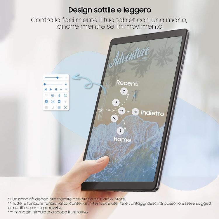 Samsung Galaxy Tab A7 Lite Tablet 8.7" 3+32Gb Wi-Fi Android 11 Sm-T220 Gray Ita