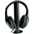 CUFFIE WIRELESS WIFI SENZA FILI 5in1 BASETTA MICROFONO PER RADIO PC TV ANZIANI