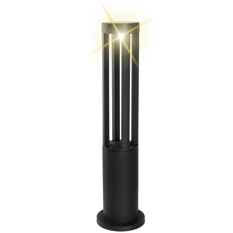 Lampione Giardino Lampada 12W Led Per Esterno Nero Lampioncino Luce Fredda Es28