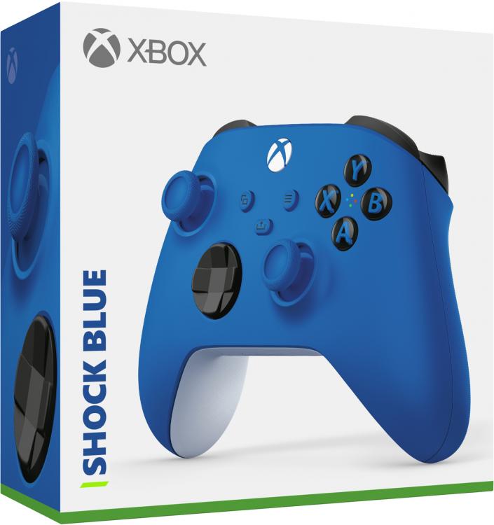 Controller Microsoft Xbox Serie X/S Blue Shock Pad Wireless One Joypad Blu Nuovo