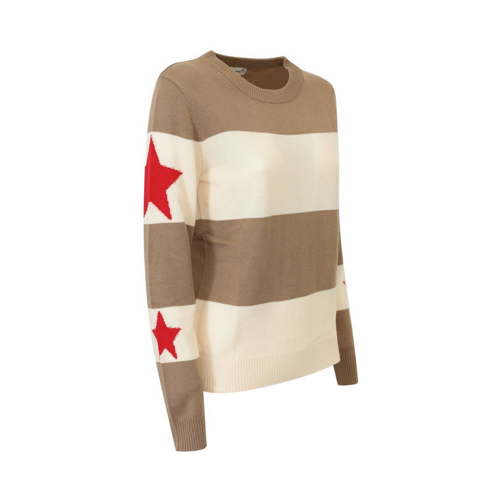 MAGLIA BIANCA E BEIGE