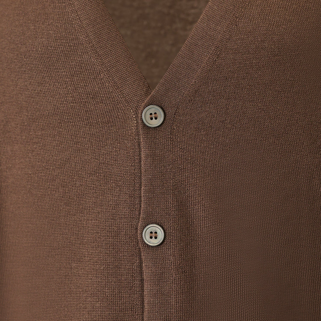 CARDIGAN MARRONE