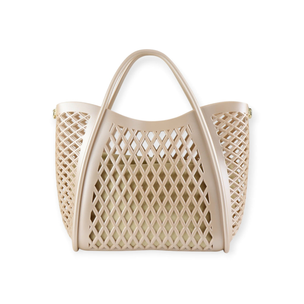 BORSA A MANO BASKET BEIGE