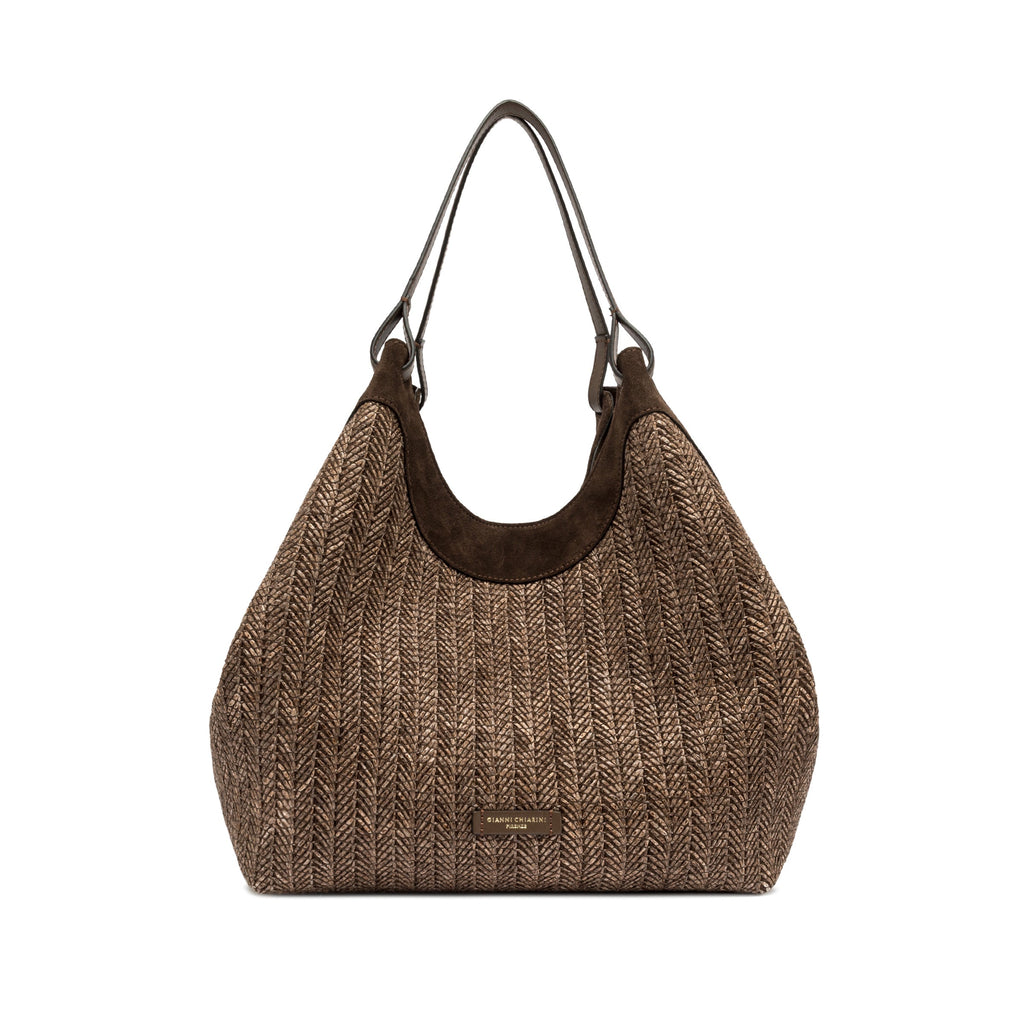 BORSA A MANO MARRONE