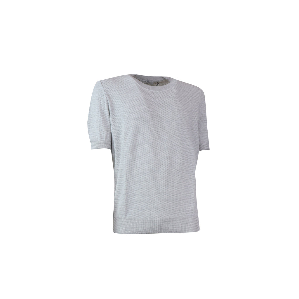 T-SHIRT PARICOLLO MEZZAMANICA GHIACCIO