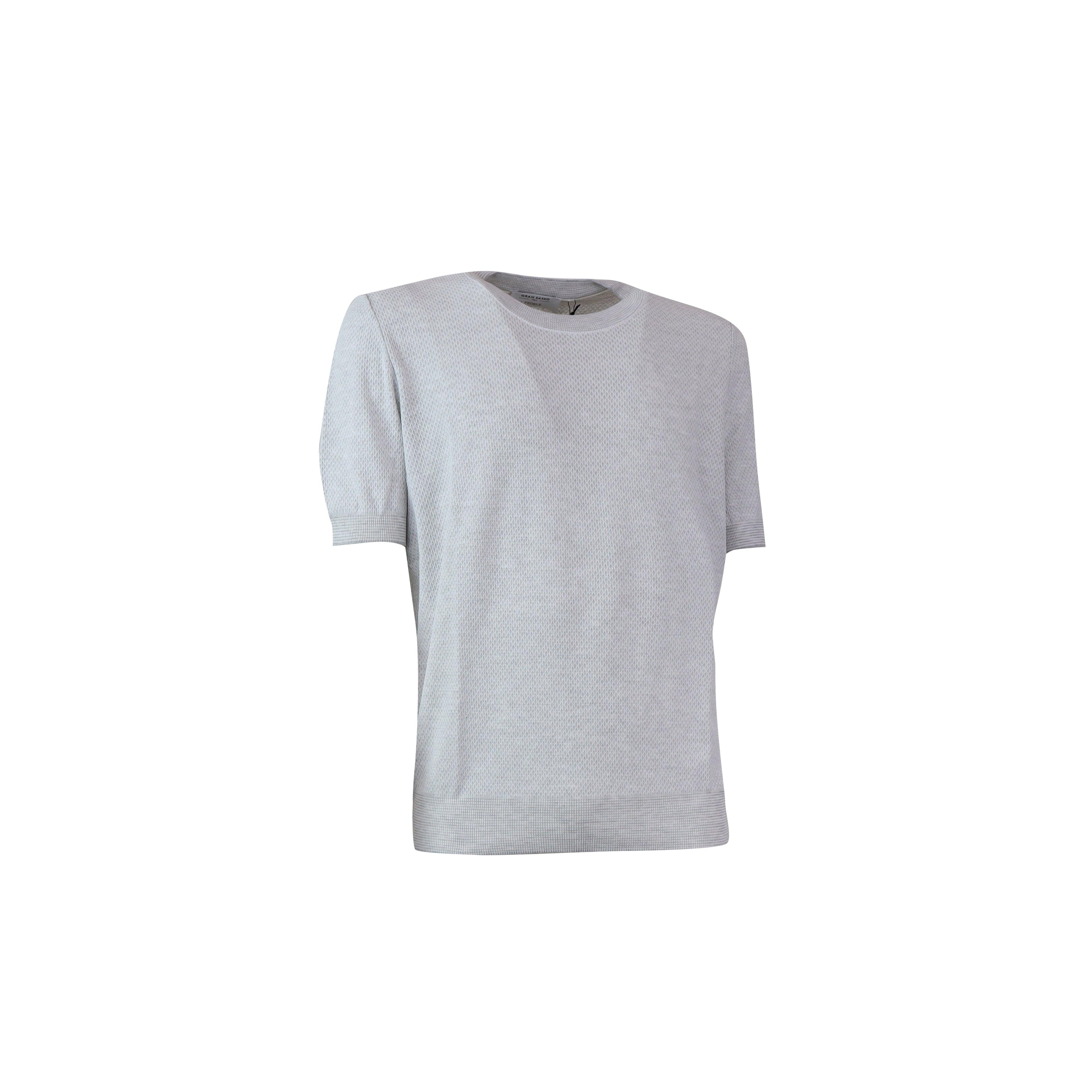 T-SHIRT PARICOLLO MEZZAMANICA GHIACCIO