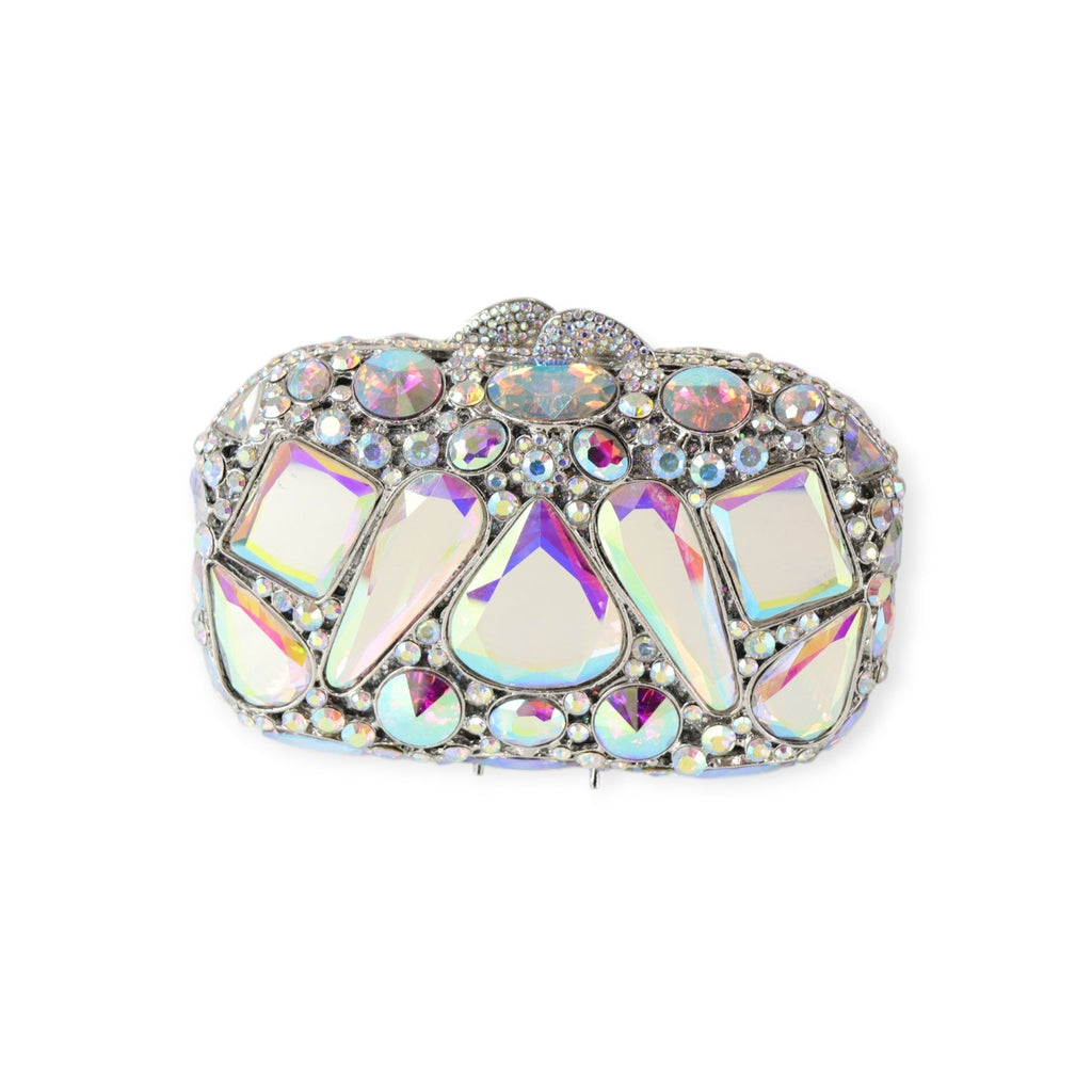 CLUTCH MIRROR ARGENTO IRIDESCENTE