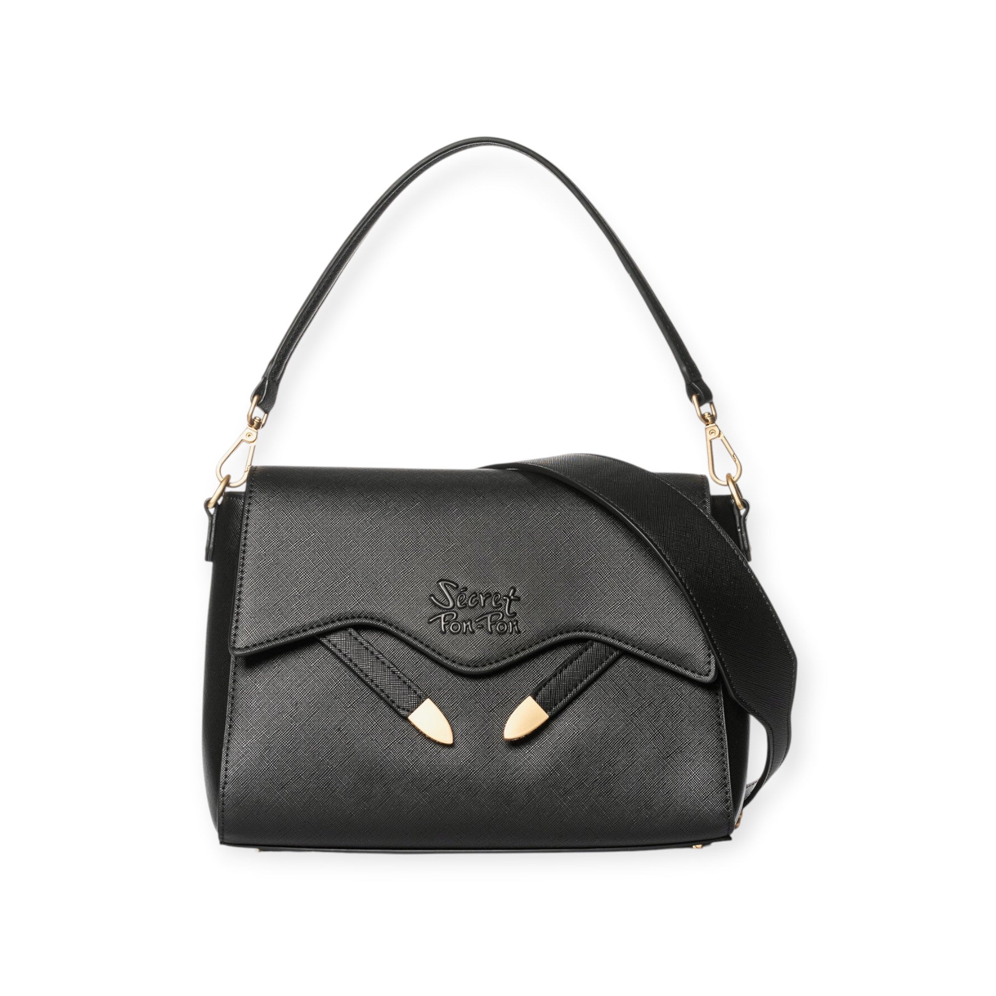 BORSA A MANO QUIRA GRAIN SMALL NERA