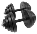 Set 2 Manubri Coppia Pesi Regolabili Componibili 2X10-20Kg Palestra Bodybuilding