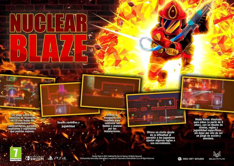 Nuclear Blaze Ps4 Disco Playstation 4 Retro Game Pompieri (Include Portachiavi)