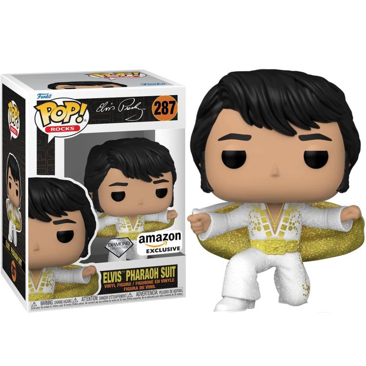 Funko Pop ! Rocks (287) Elvis Presley Pharaoh Suit (Diamond) Figure King Rock