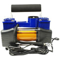 COMPRESSORE ROYCE 2 CILINDRI 12V 85L PORTATILE 150psi GOMME DA AUTO FURGONE MOTO