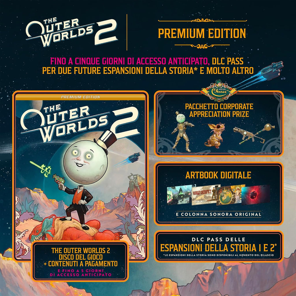 The Outer Worlds 2 Premium Edition PS5 Gioco EU PlayStation 5 Gioco Nuovo