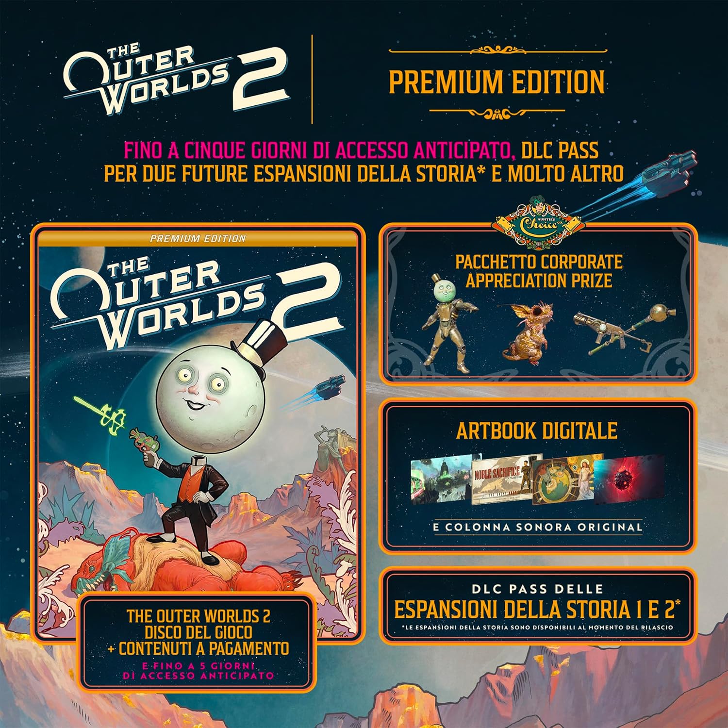 The Outer Worlds 2 Premium Edition PS5 Gioco EU PlayStation 5 Gioco Nuovo