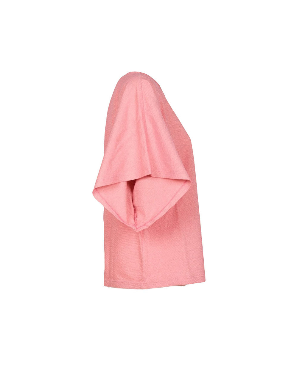 MAGLIA A MEZZE MANICHE CON SCOLLO POSTERIORE ROSA