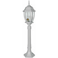 Lampione Da Giardino Terra 87Cm Lanterna Vetro E27 Luce Esterno Alluminio Grigio