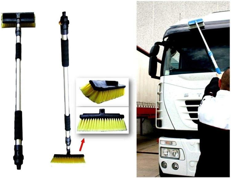 Spazzola Spazzolone Lavaggio Pulizia Auto Camion Camper Tir Idrospazzola 230 cm