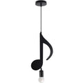 Lampadario A Sospensione Portalampada Nero Led 2 Nota Musicale Moderno E27 B01N3