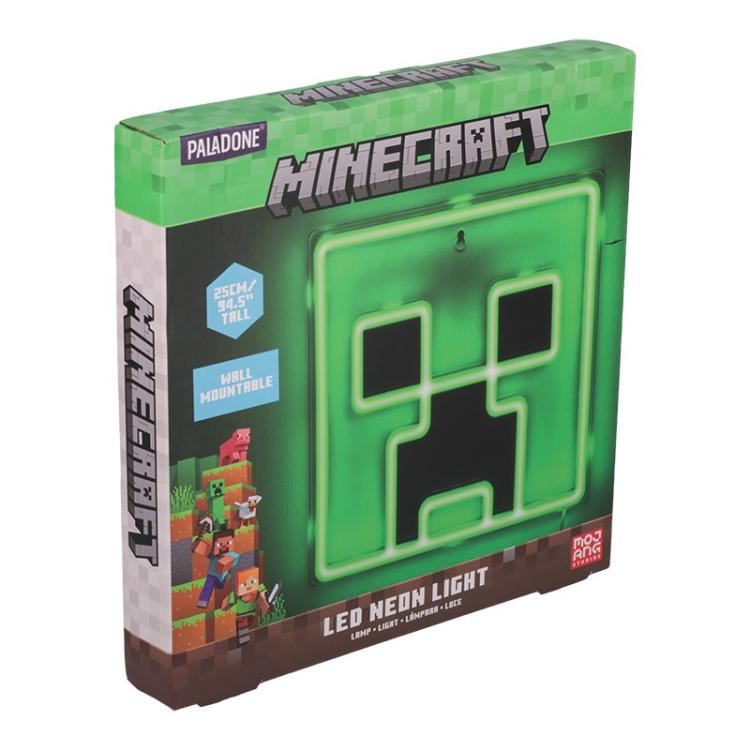 Paladone Lampada Da Tavolo/Muro (Mincraft) Logo Led Neon Light 24Cm 3D Ufficiale