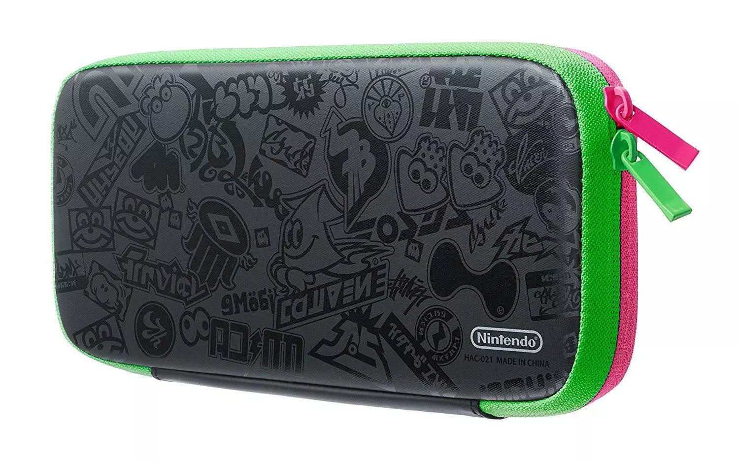 Nintendo Switch Case Kit Custodia Splatoon Neon Verde/Rosa +Pellicola Protettiva