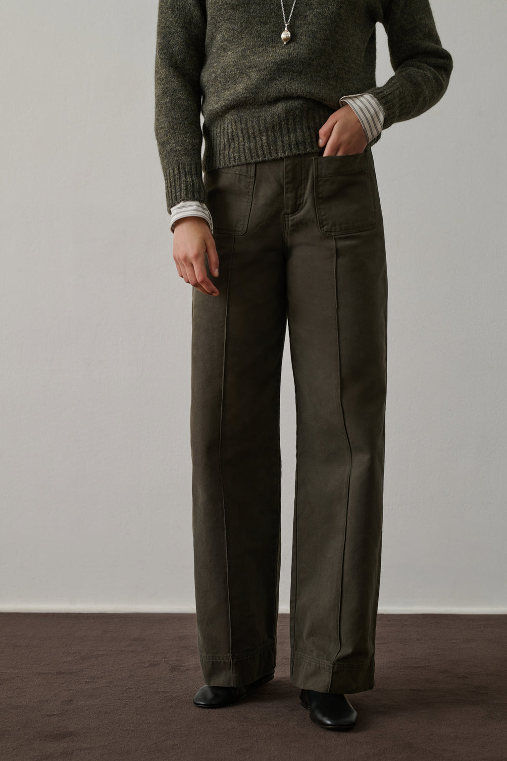 Pantaloni Harold Donna Kaki
