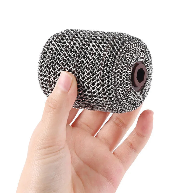 Stainless Steel Roller BBQ Brush Charging with Light Bristle-Free Special Food Grade Cleaner Brush