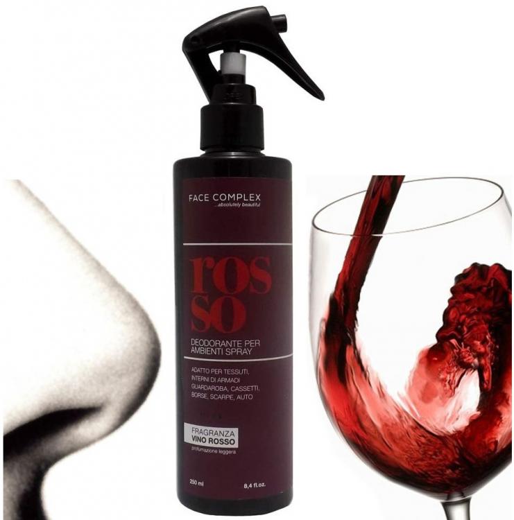 Face Complex Deodorante Spray Per Ambiente Auto Scarpe Profumo Vino Rosso  250Ml