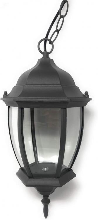 Lanterna Da Soffitto Sospensione  Con Catena Lampada Giardino Attacco E27/Grigio