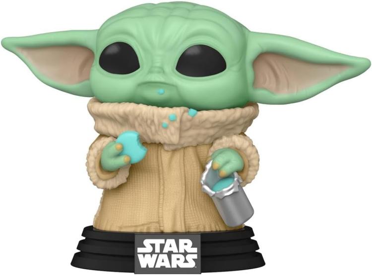 Funko Pop ! Star Wars Mandalorian - Grogu With Cookies (465) Flocked Special