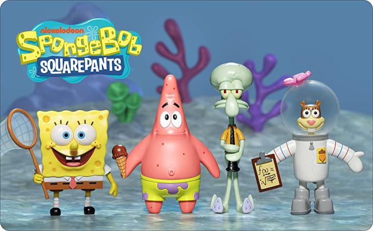 BENDYFIGS - SPONGEBOB SQUAREPANTS (SPONGEBOB) FIGURE WITH DISPLAY STAND GIOCO