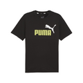 Puma maglietta manica corta da uomo ESS+ 2 stampa Logo grande 586759-59 nero-limone