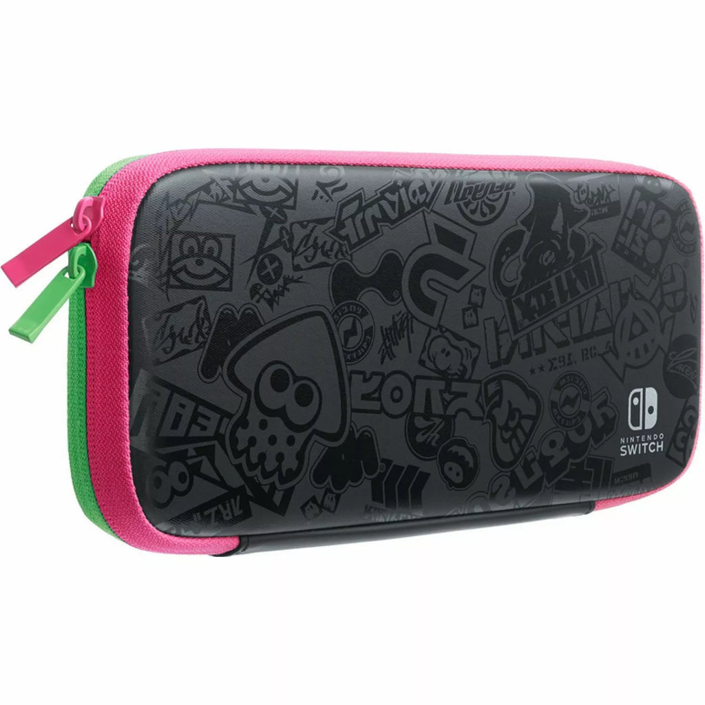 Nintendo Switch Case Kit Custodia Splatoon Neon Verde/Rosa +Pellicola Protettiva