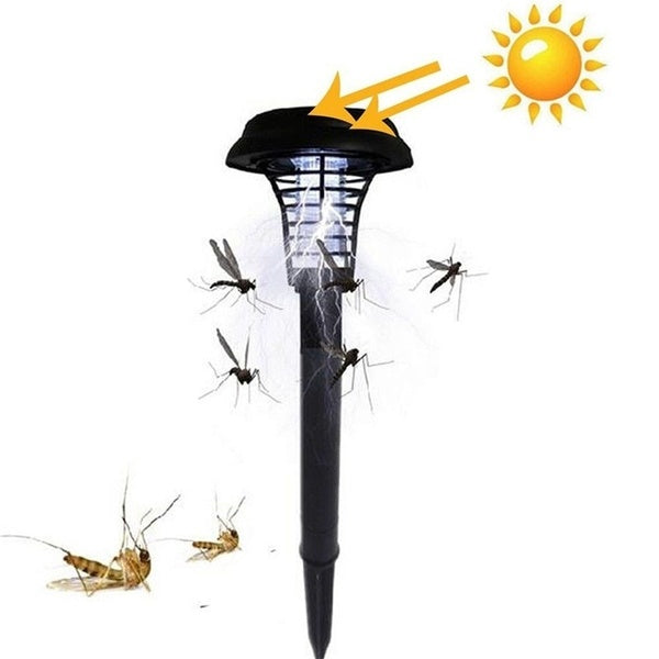 Lampada Led Solare Esterno Trappola Per Zanzare Zanzariera Elettrica A Picchetto